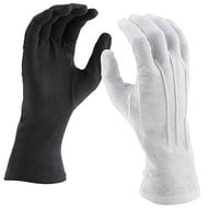 Long-wristed Cotton Gloves White XS